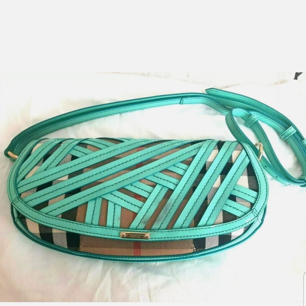 Burberry Prorsum Stitch 3 way Turquoise Bag